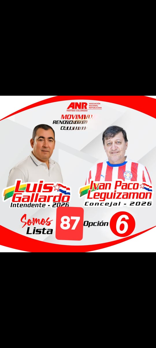 Luis Gallardo e Iván Paco Leguizamón — Lista 87 Movimiento RUC - Renovación y Unidad Colorada